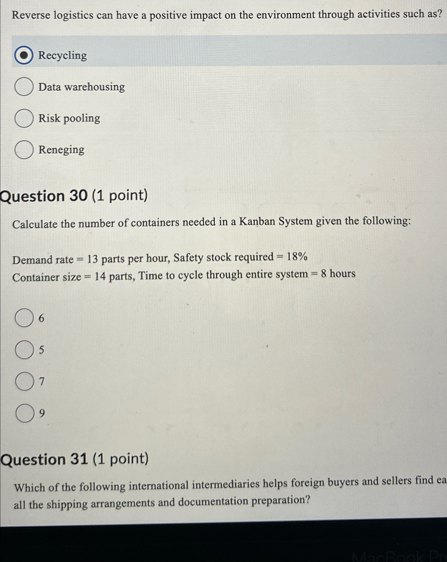  Reverse logistics can have a positive impact on the environment through