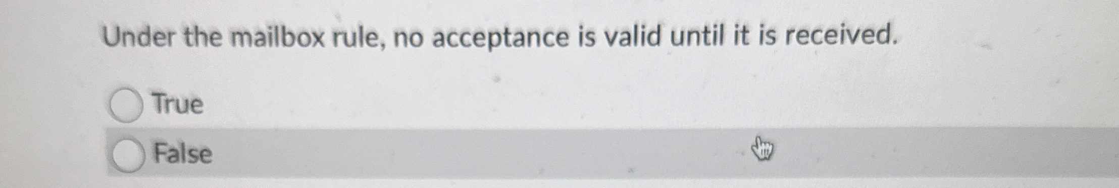  Under the mailbox rule, no acceptance is valid until it is