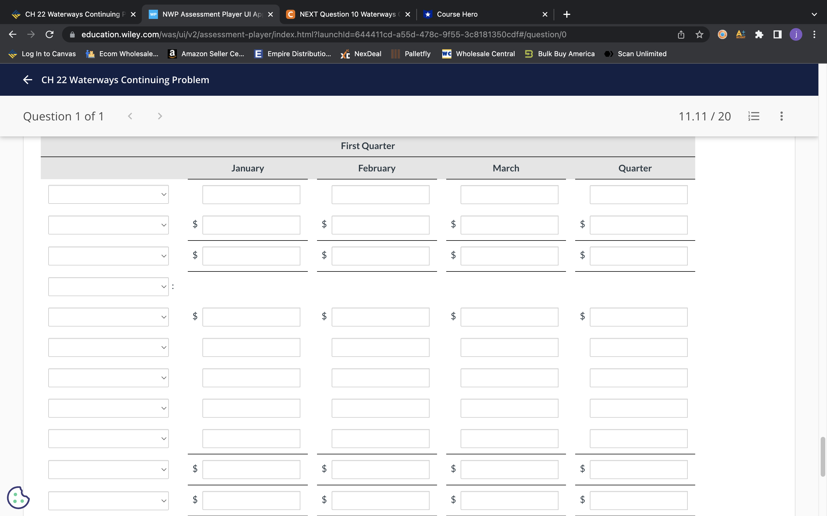 |] o /" Log Into Canvas \"1 Ecom Wholesale.\" a Amazon Seller