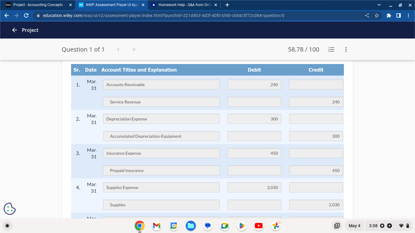 D21 Project - Accounting Concepts - ( x WP NWP Assessment