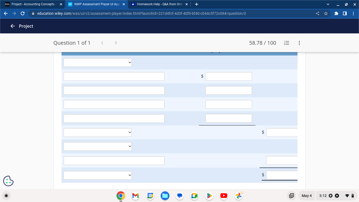 (e) M May 4 3:08 + +D21 Project - Accounting Concepts -