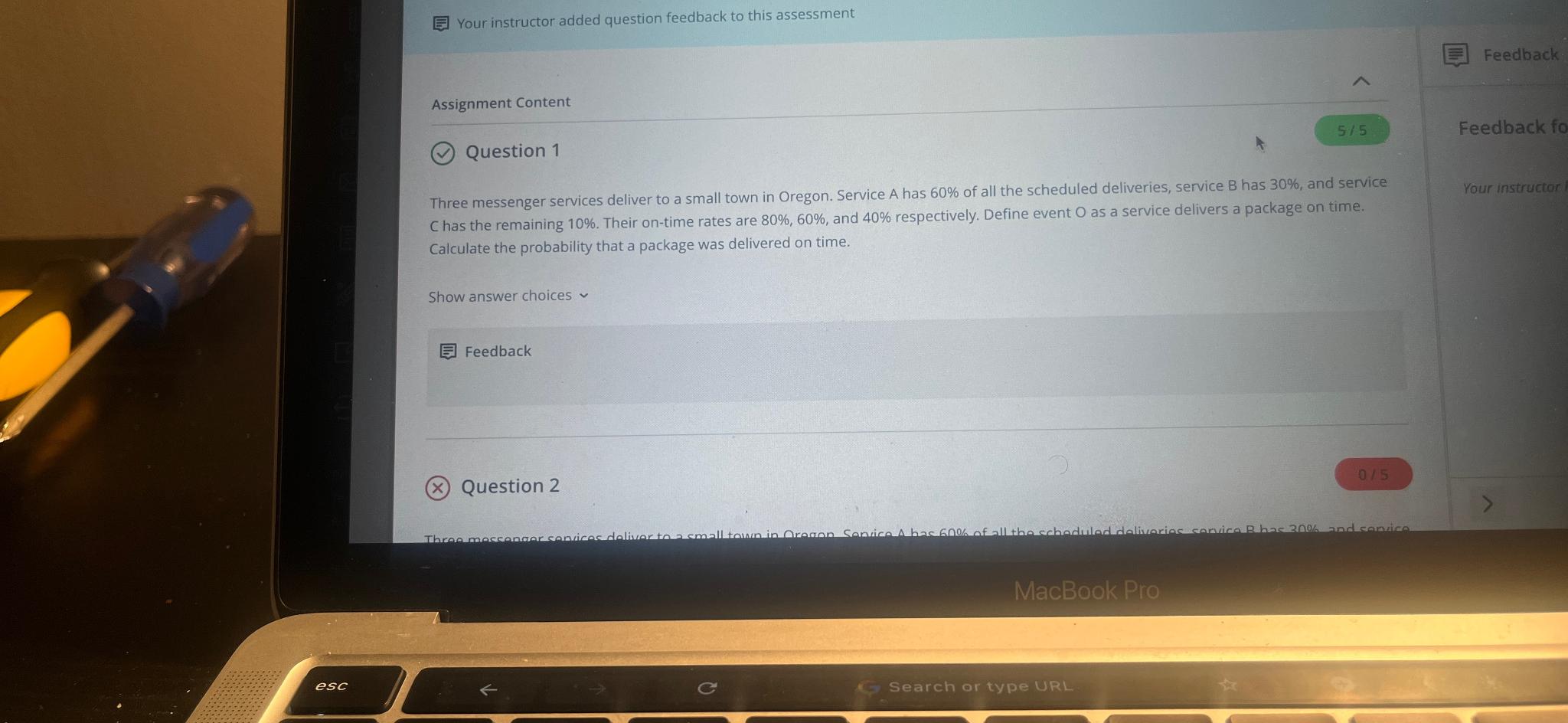  Your instructor added question feedback to this assessment Assignment Content Question