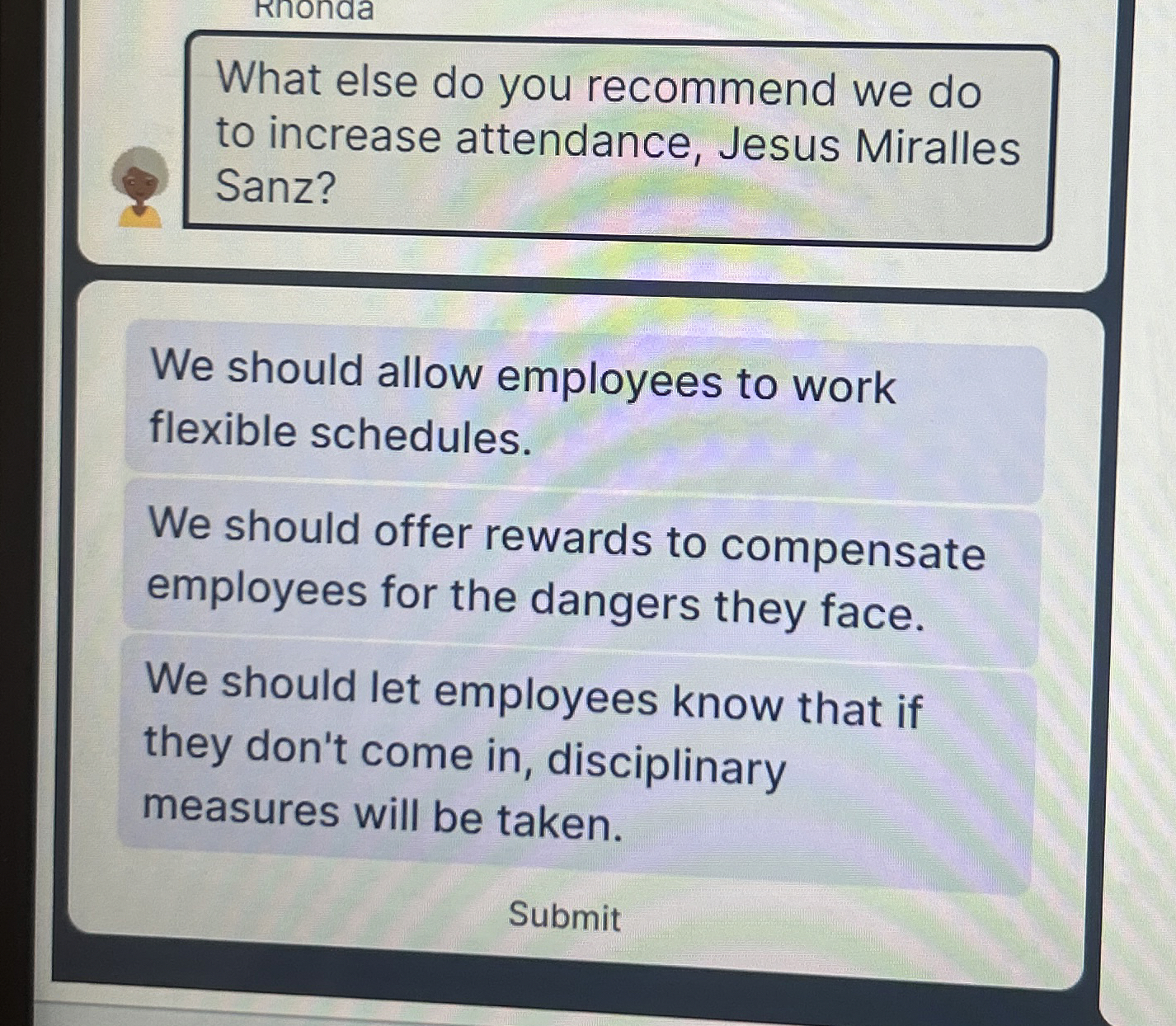  What else do you recommend we do to increase attendance, Jesus