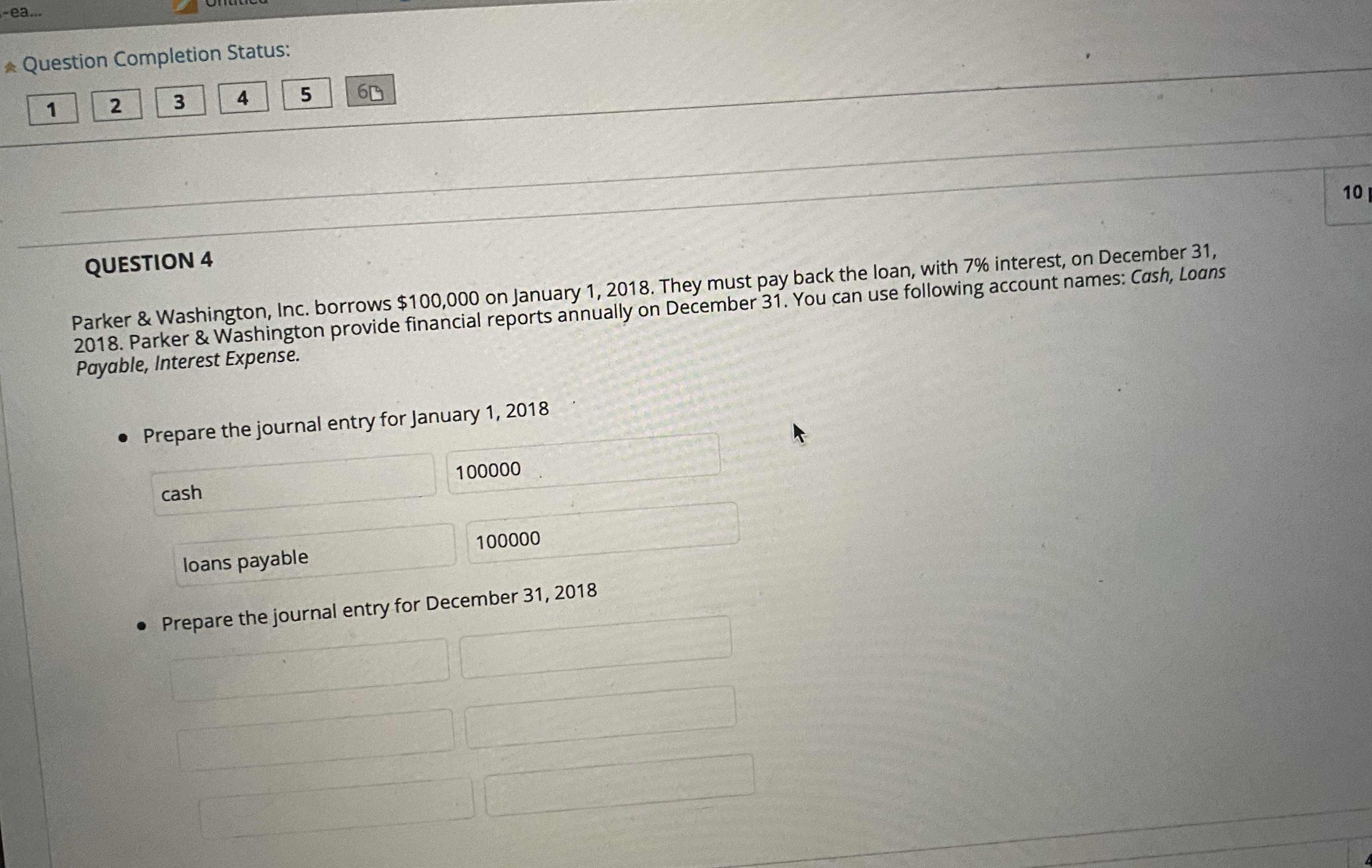 ead. * Question Completion Status: 1 2 3 5 QUESTION 4