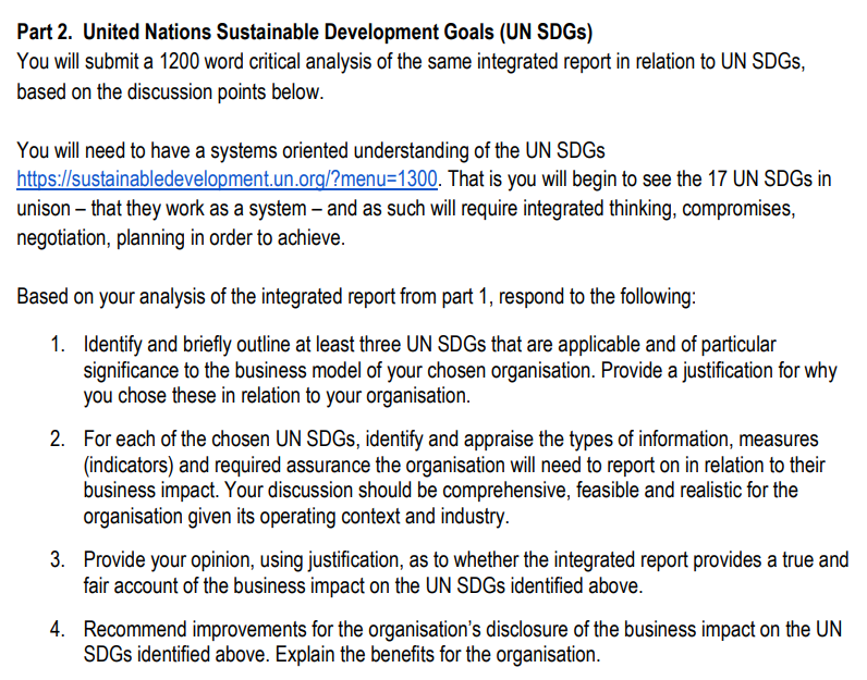 measures (indicators) and assurances in the contemporary business context. INTEGRITY 15 marks