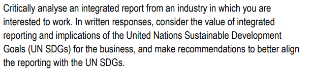Present an informed opinion on the integrity of the integrated report, and