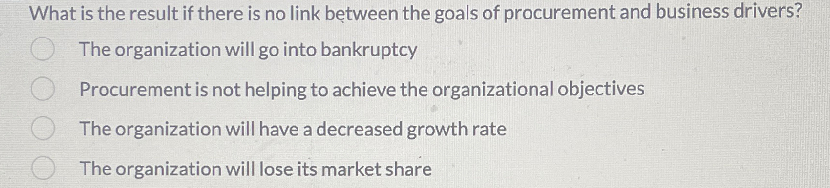  What is the result if there is no link between the