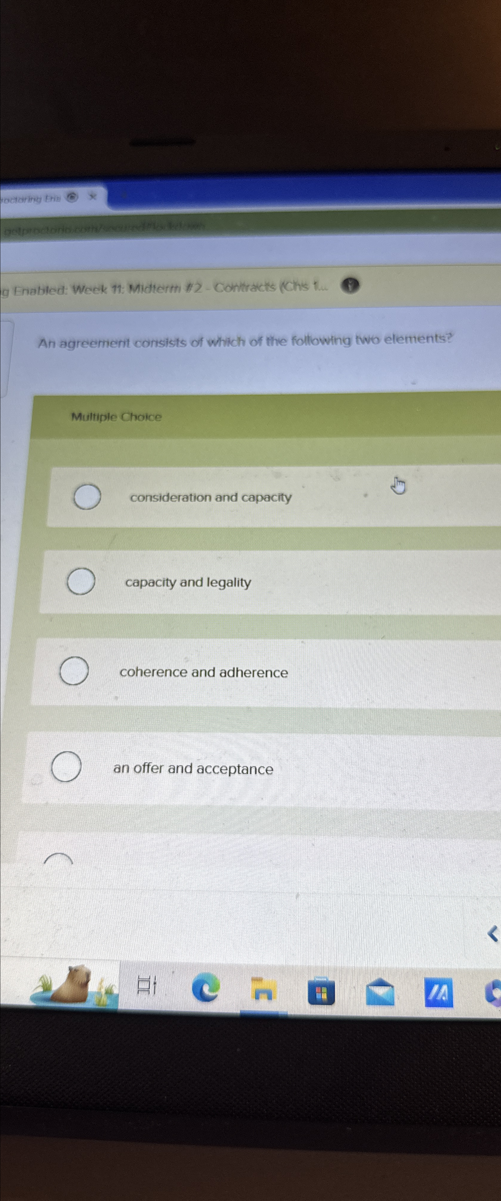  g Enabled: Week 11: Midterth it)- Cohtracts (Chis tw An agreement