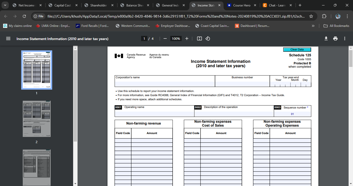 Return Code 2401 (2024 and later tax years) Protected B when completed