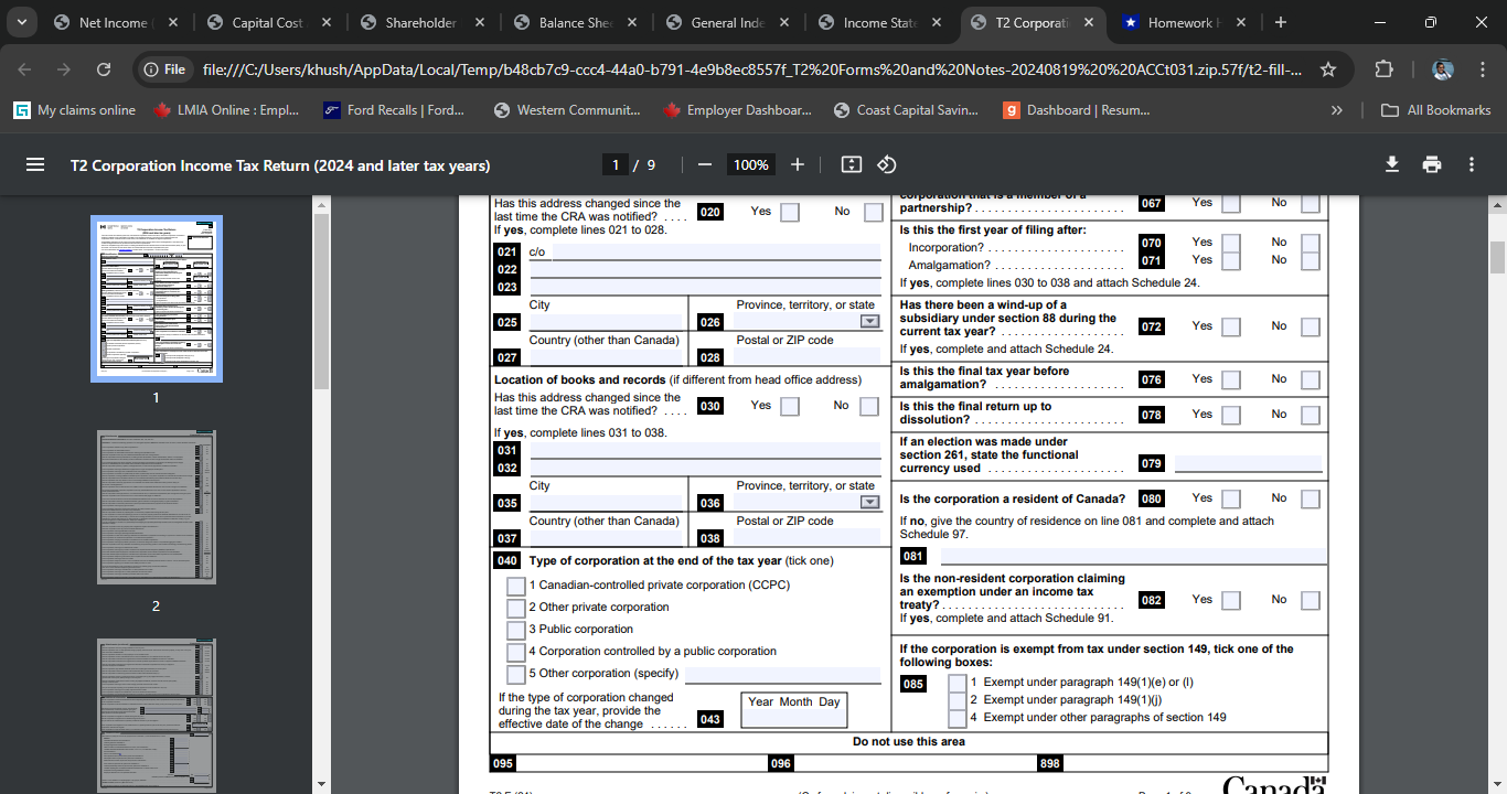 corporation is located in one of these provinces, you have to file