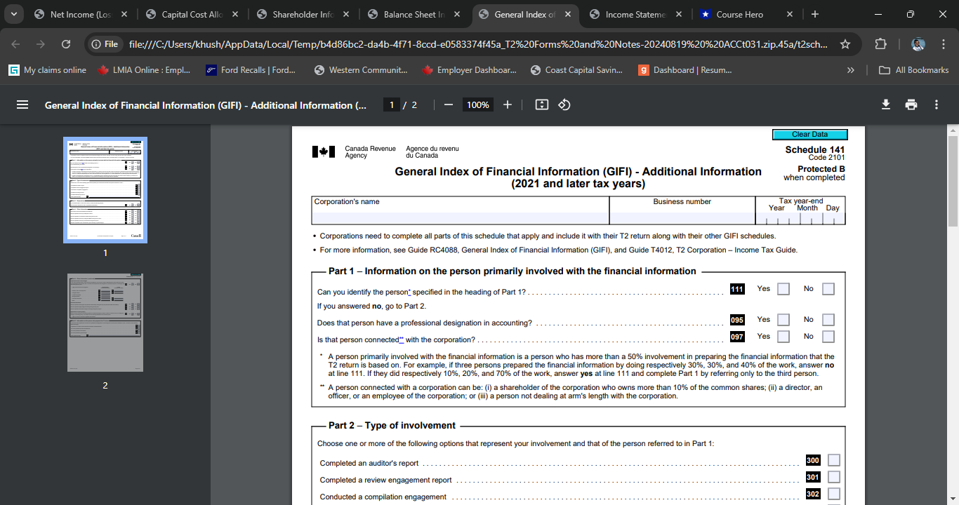 copy of this return, including schedules and the General Index of Financial