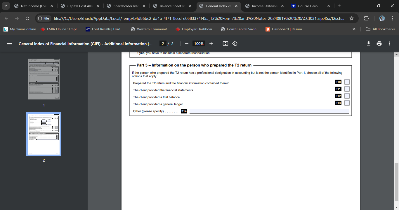 more information see canada.ca/taxes or Guide T4012, T2 Corporation - Income Tax