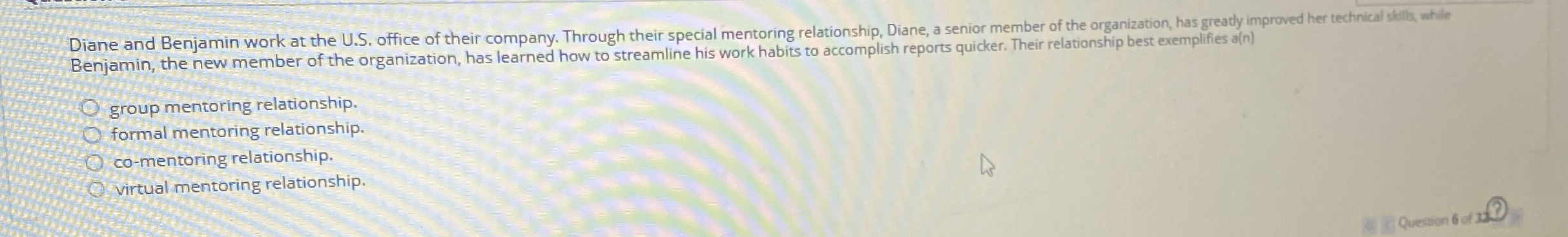  Diane and Benjamin work at the U.S. office of their company.