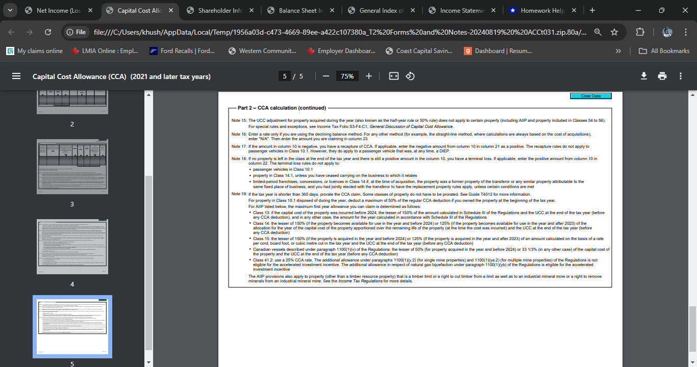 Canada) Postal or ZIP code tax year-end according to 017 subsection 249(3.1)?
