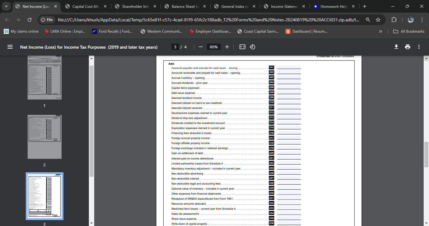 the CRA was notified? Yes No No If yes, complete lines 021