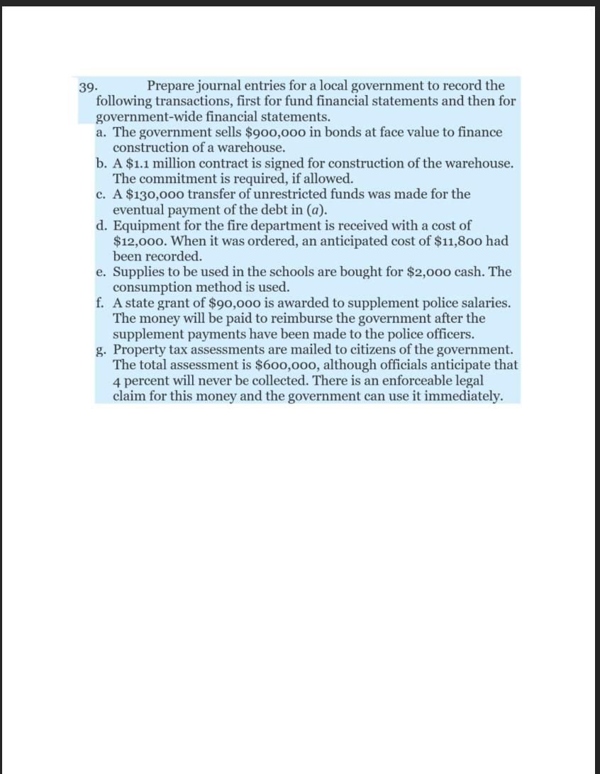 please solve this question, write the journal entries, be specific and explain