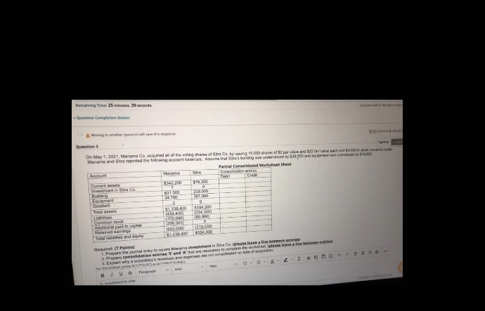 Can you help Question Completion Malin question On May 1, 2021, Manama