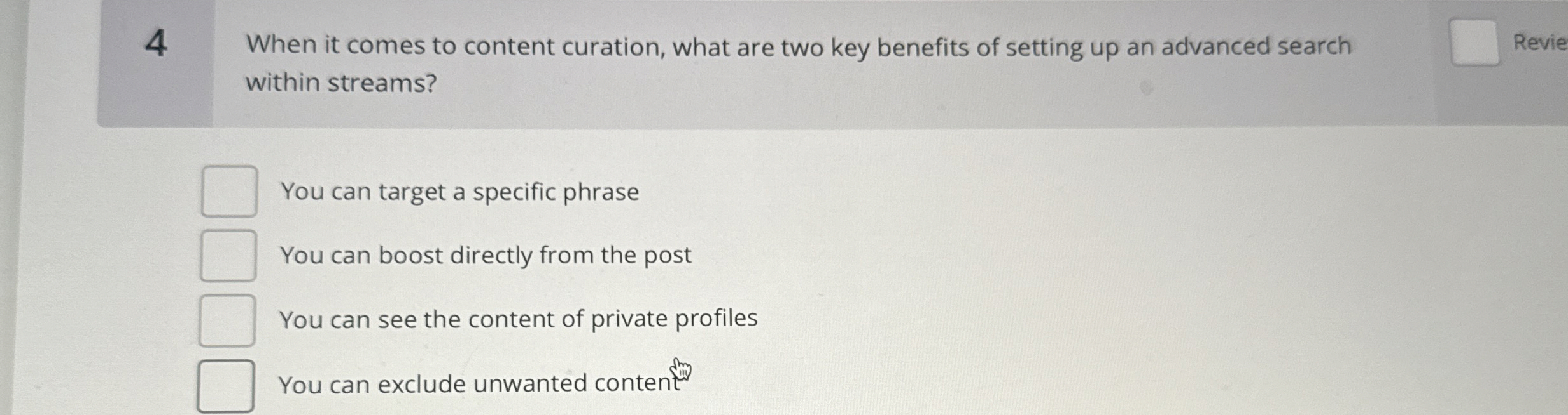  4 When it comes to content curation, what are two key