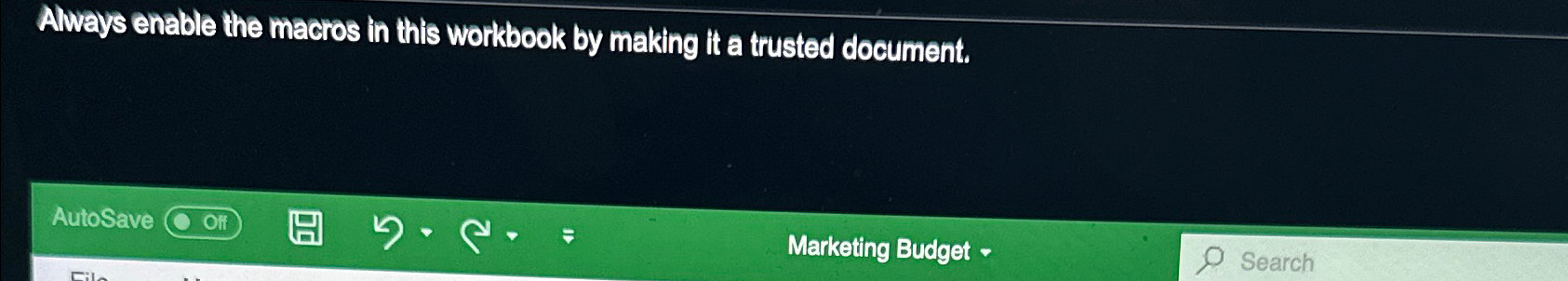  Always enable the macros in this workbook by making it a