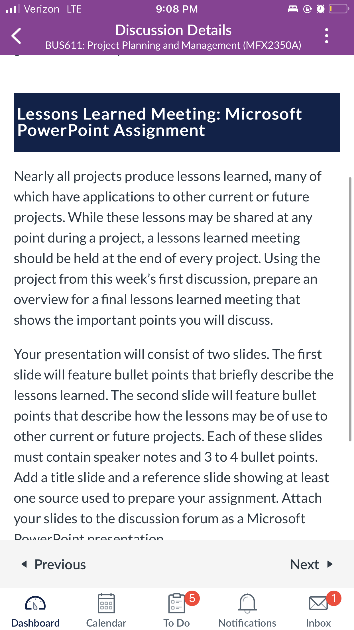  Lessons Learned Meeting: Microsoft PowerPoint Assignment Nearly all projects produce lessons