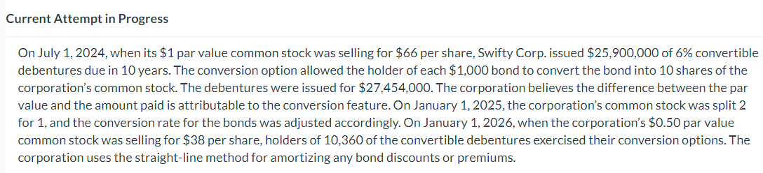Current Attempt in Progress On July 1, 2024, when its $1