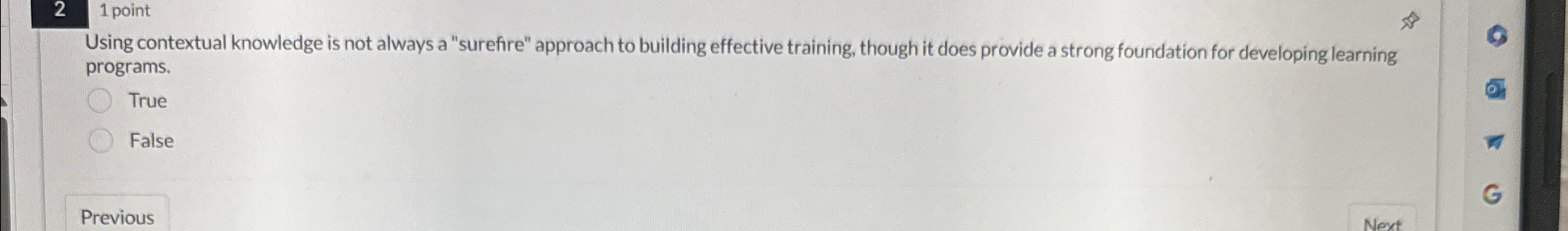  21 point Using contextual knowledge is not always a "surefire" approach