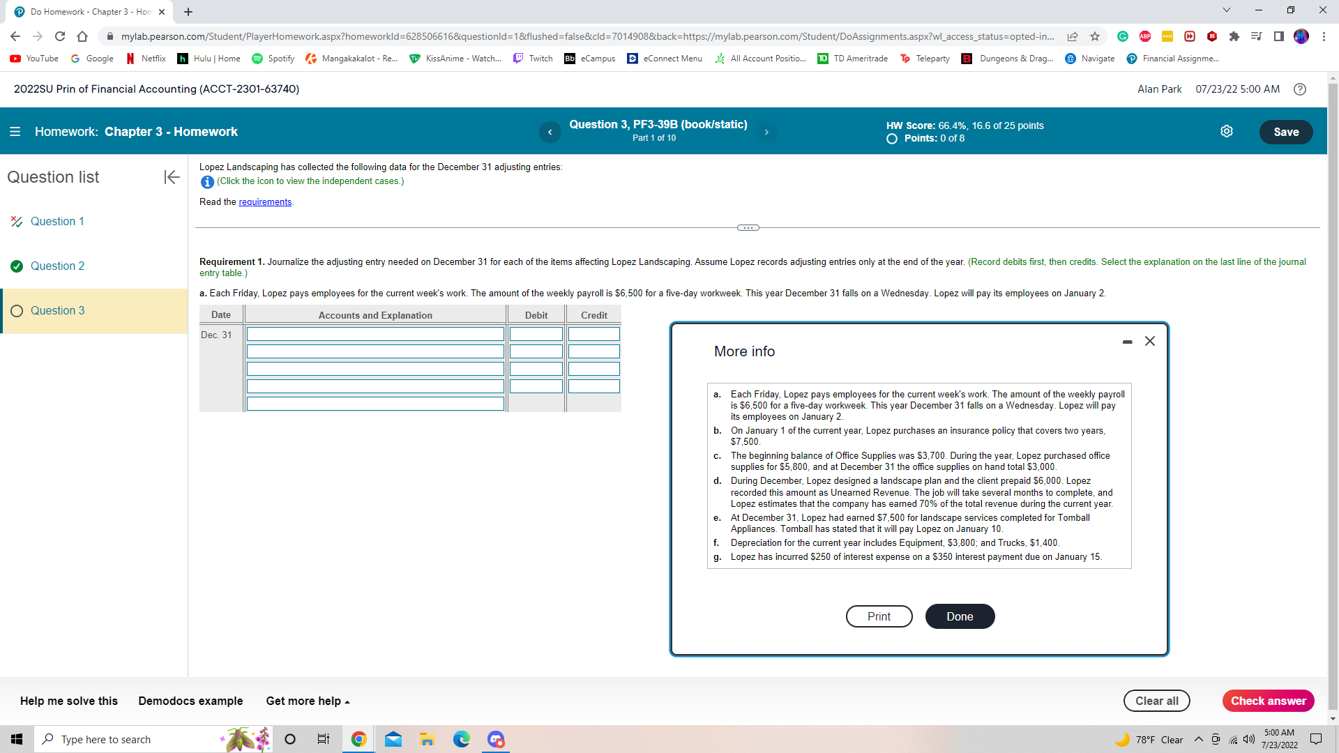 Do Homework - Chapter 3 - Hon x + X