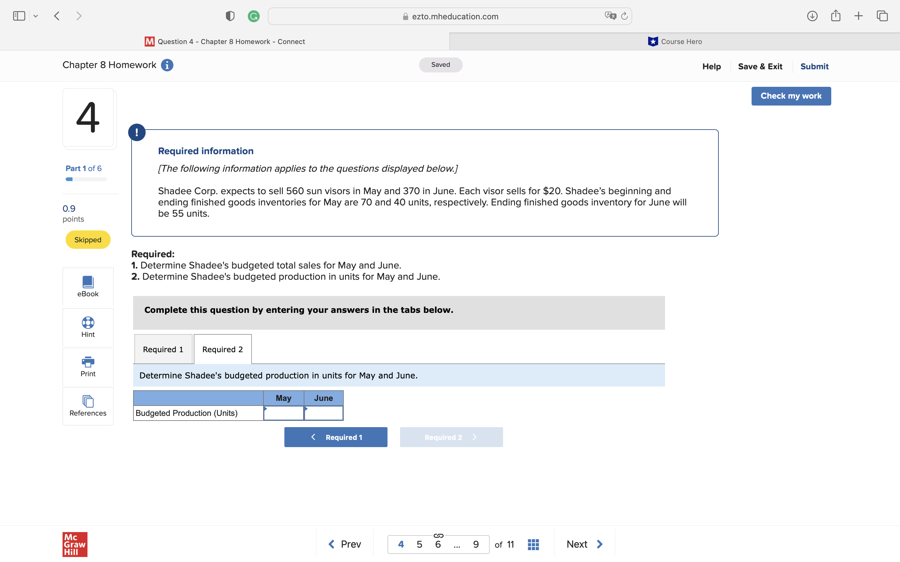 - Chapter 8 Homework - Connect Course Hero Chapter 8 Homework i
