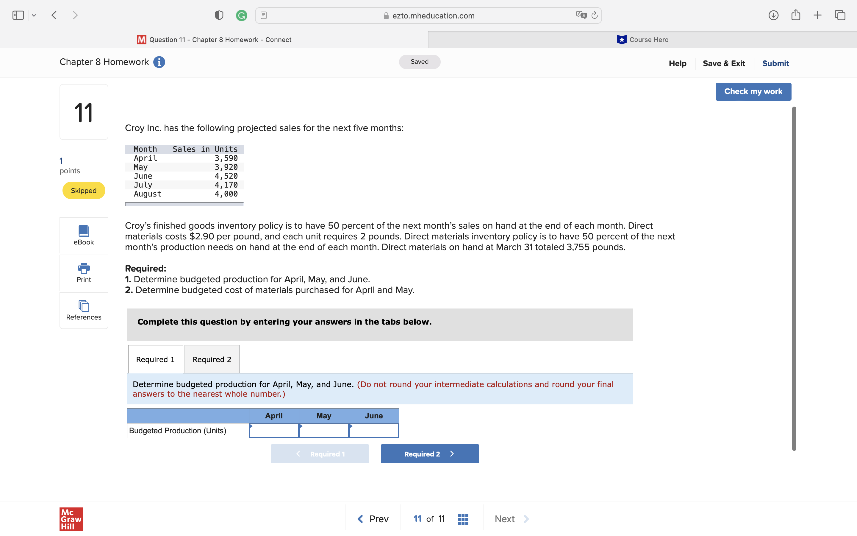 this question by entering your answers in the tabs below. Hint Required
