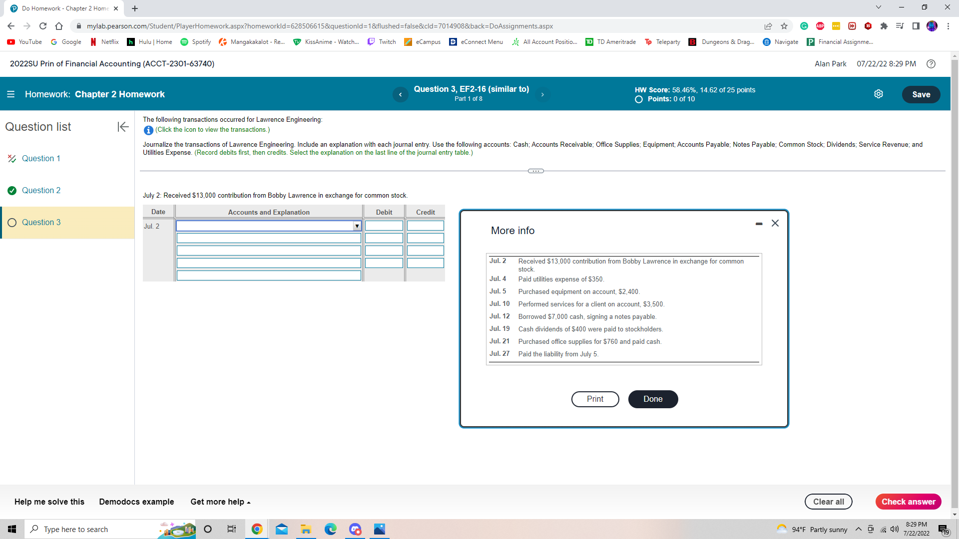  Do Homework - Chapter 2 Home X + X F -