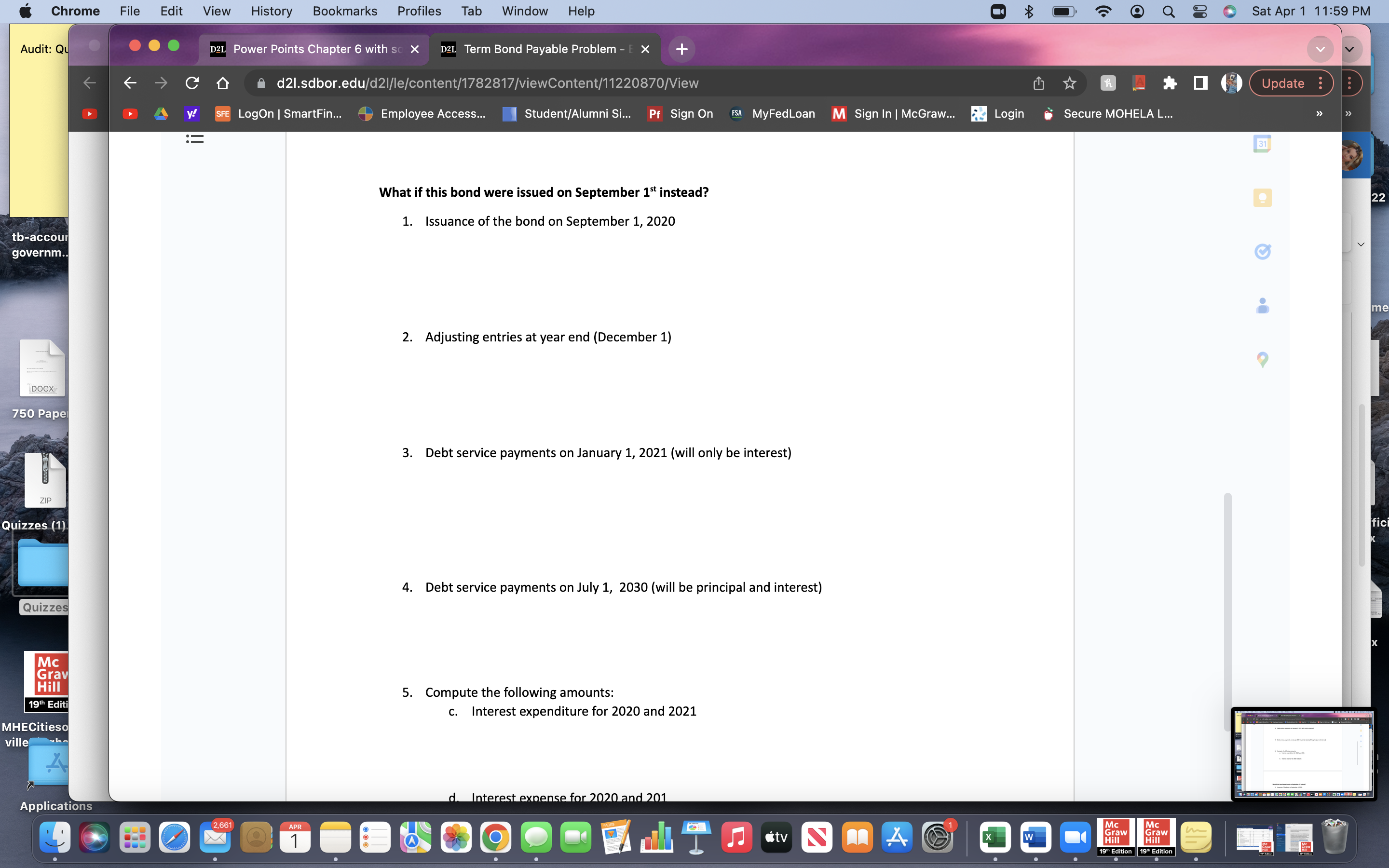 with so x D2L Term Bond Payable Problem - E X +