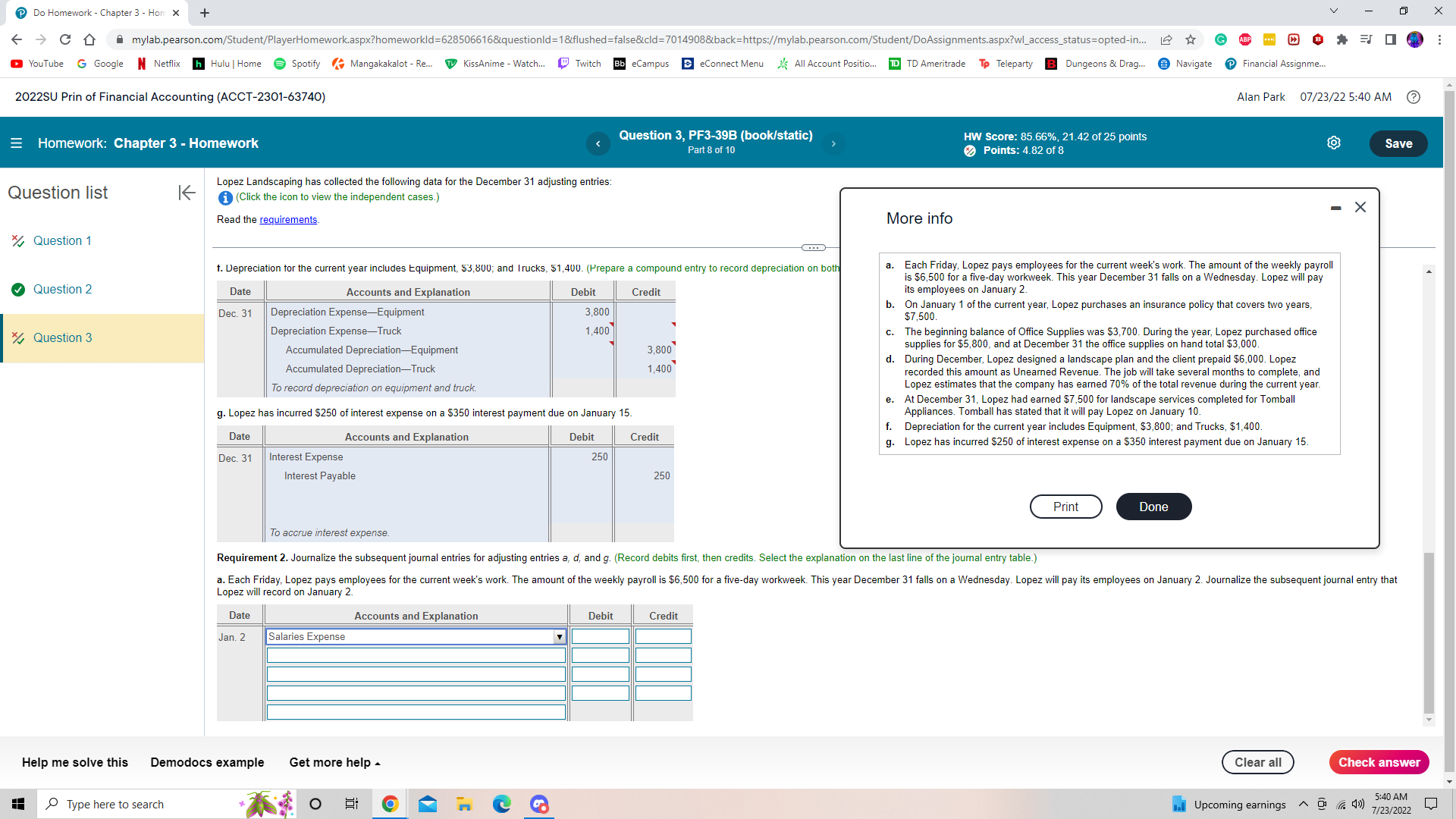  Do Homework - Chapter 3 - Hon x + X