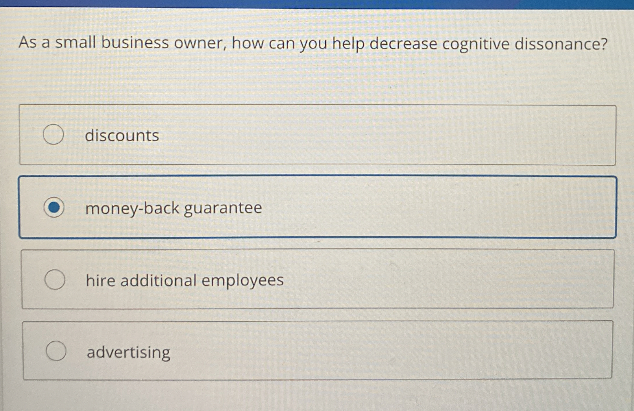  As a small business owner, how can you help decrease cognitive