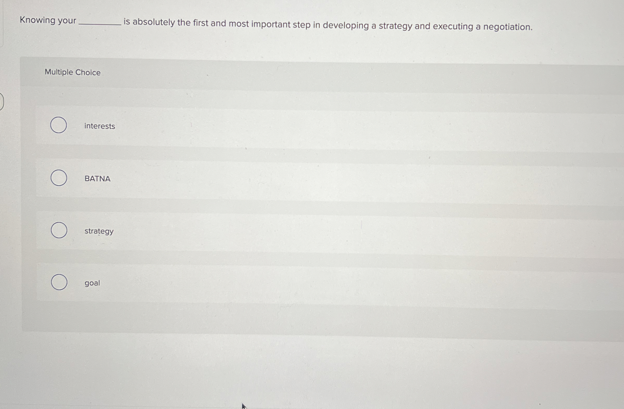  is absolutely the first and most important step in developing a