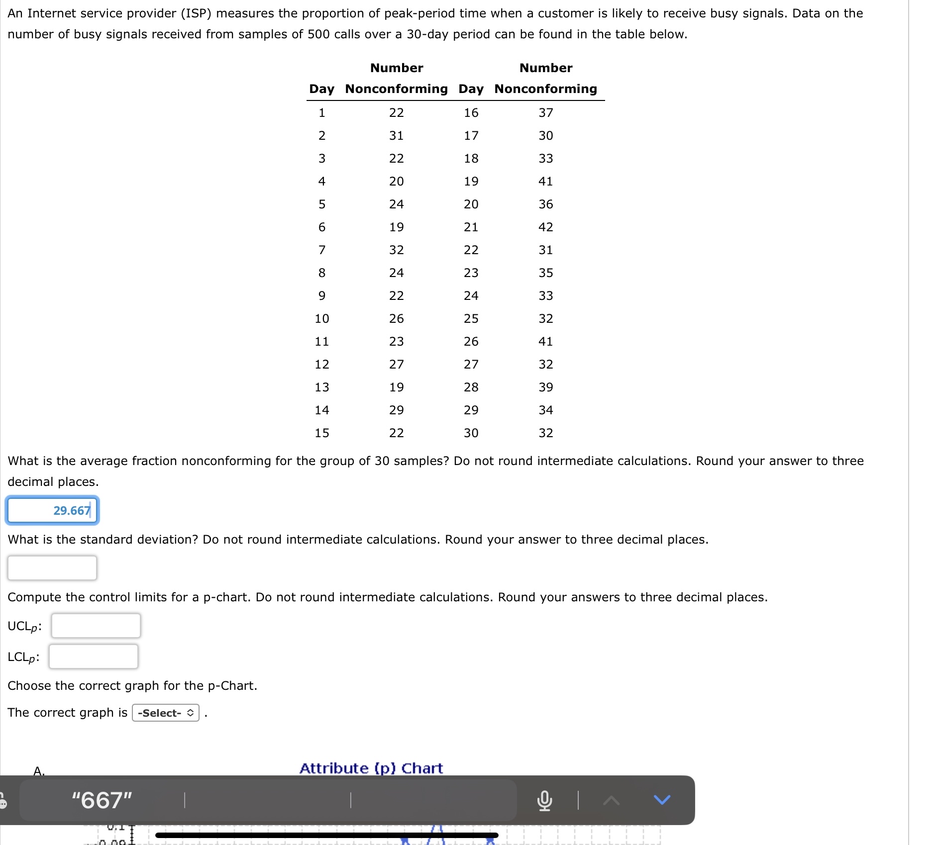  An Internet service provider (ISP) measures the proportion of peak-period time