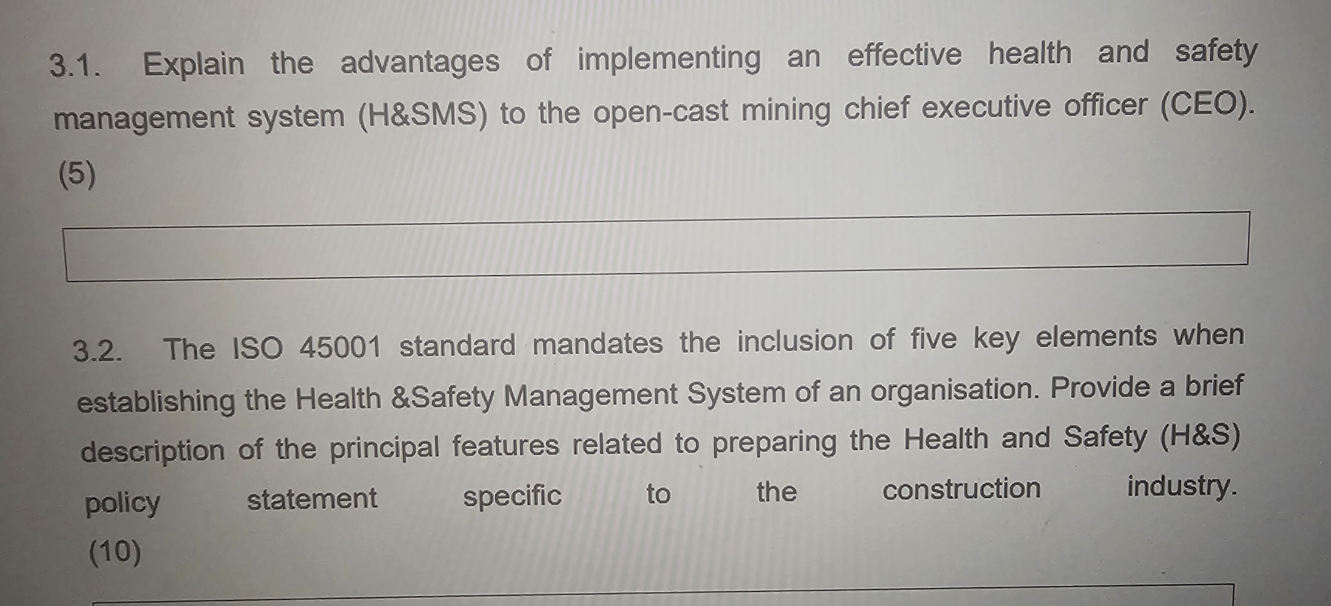  3.1. Explain the advantages of implementing an effective health and safety