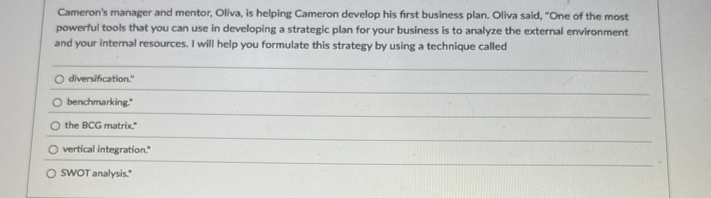  Cameron's manager and mentor, Oliva, is helping Cameron develop his first