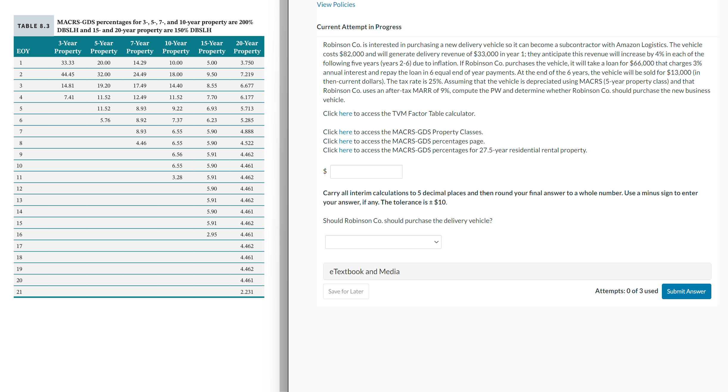  Current Attempt in Progress Robinson Co. is interested in purchasing a