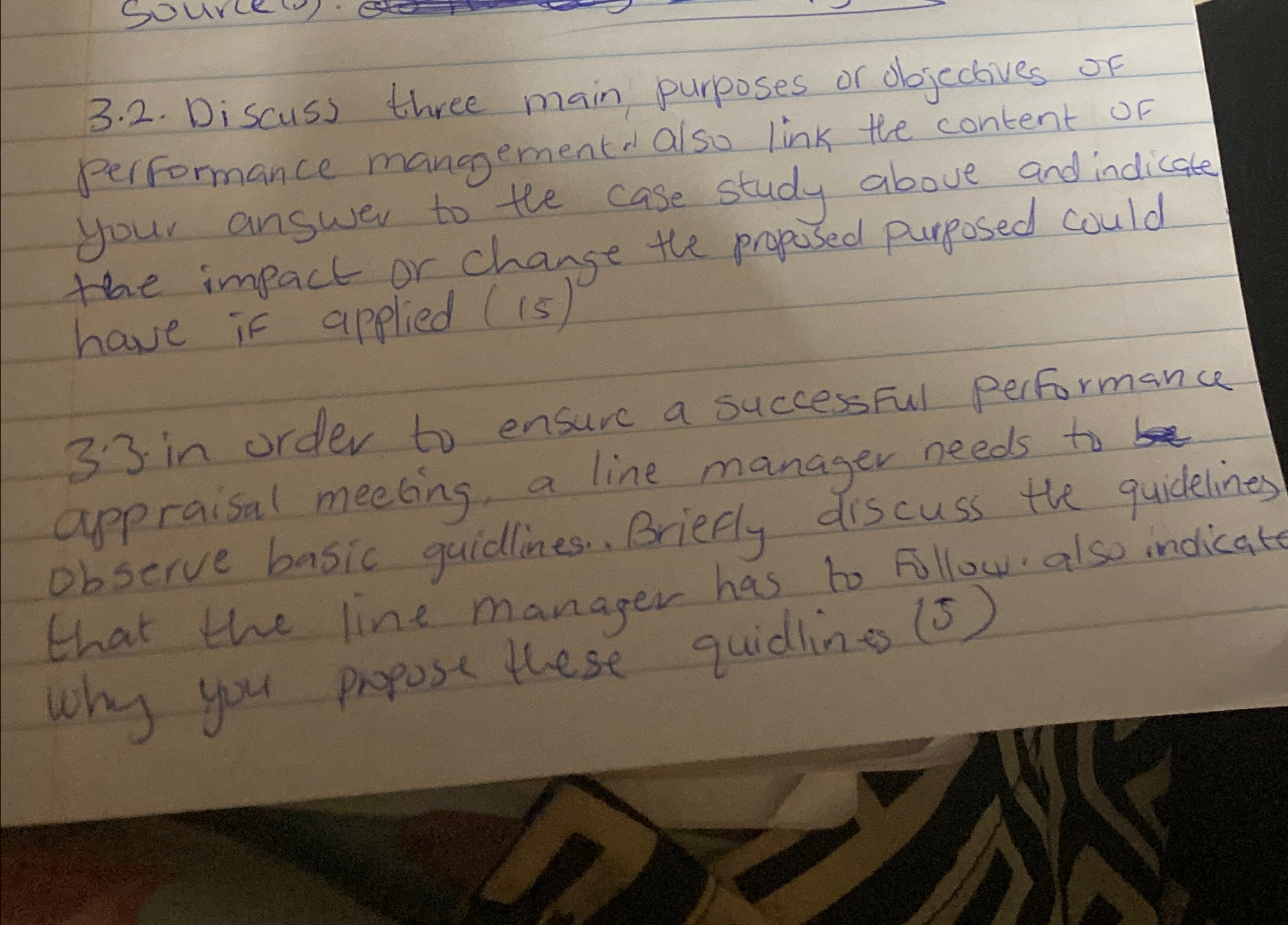  3.2. Discuss three main purposes or objectives of performance mangement also