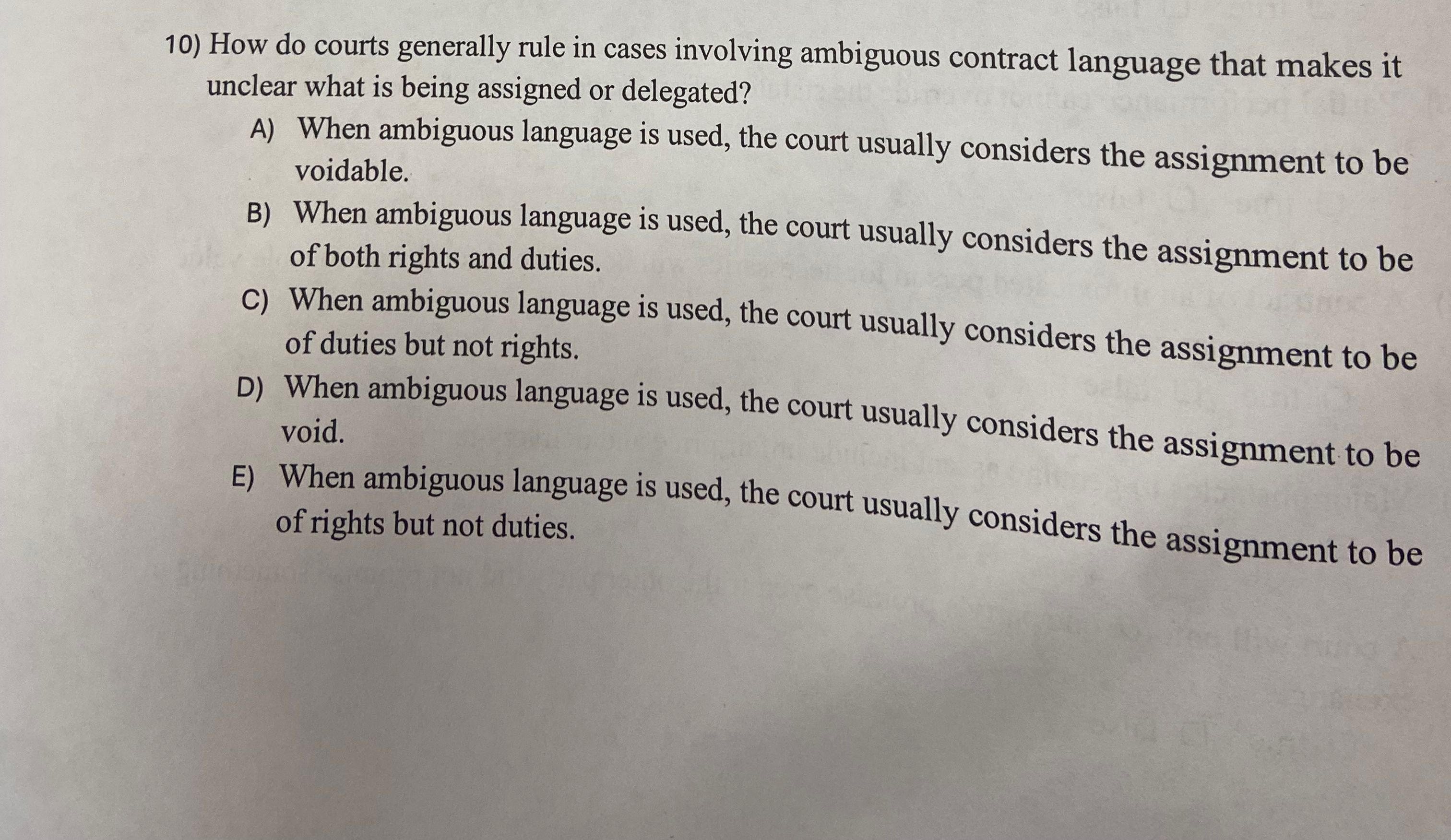  How do courts generally rule in cases involving ambiguous contract language