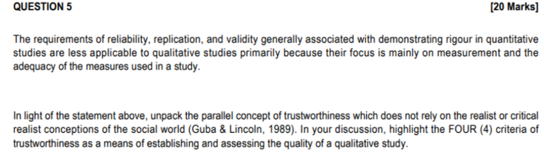  QUESTION 6QUESTION 5 [20 Marks] The requirements of reliability, replication, and