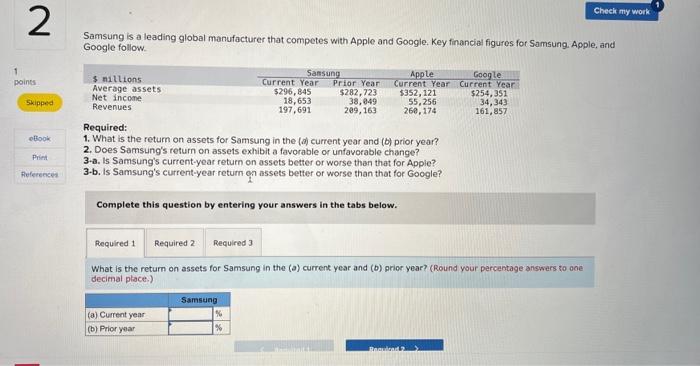 Please answer with working and explanation for each requirements Check my work