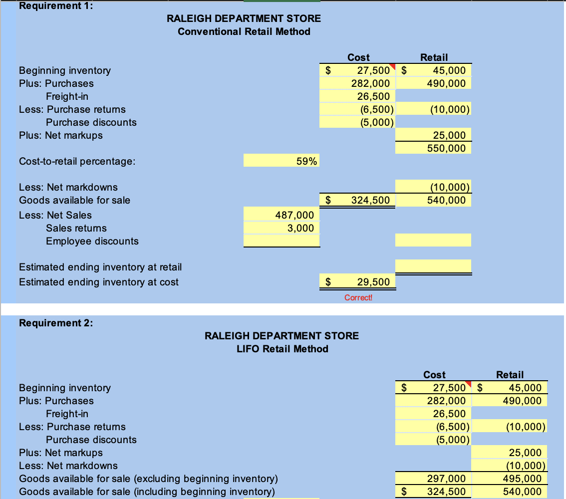 IM HAVING A HARD TIME COMPLETING THIS. WITH WORK SHOWN AND EXCEL