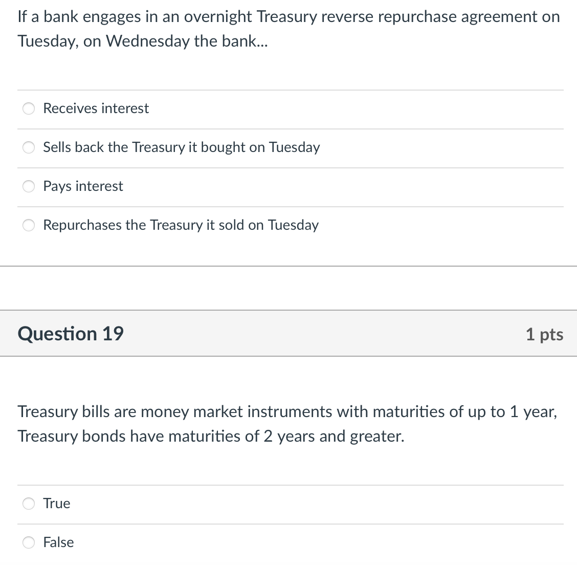 Multiple choices/ TF Please answer the problems for me. Thank you so