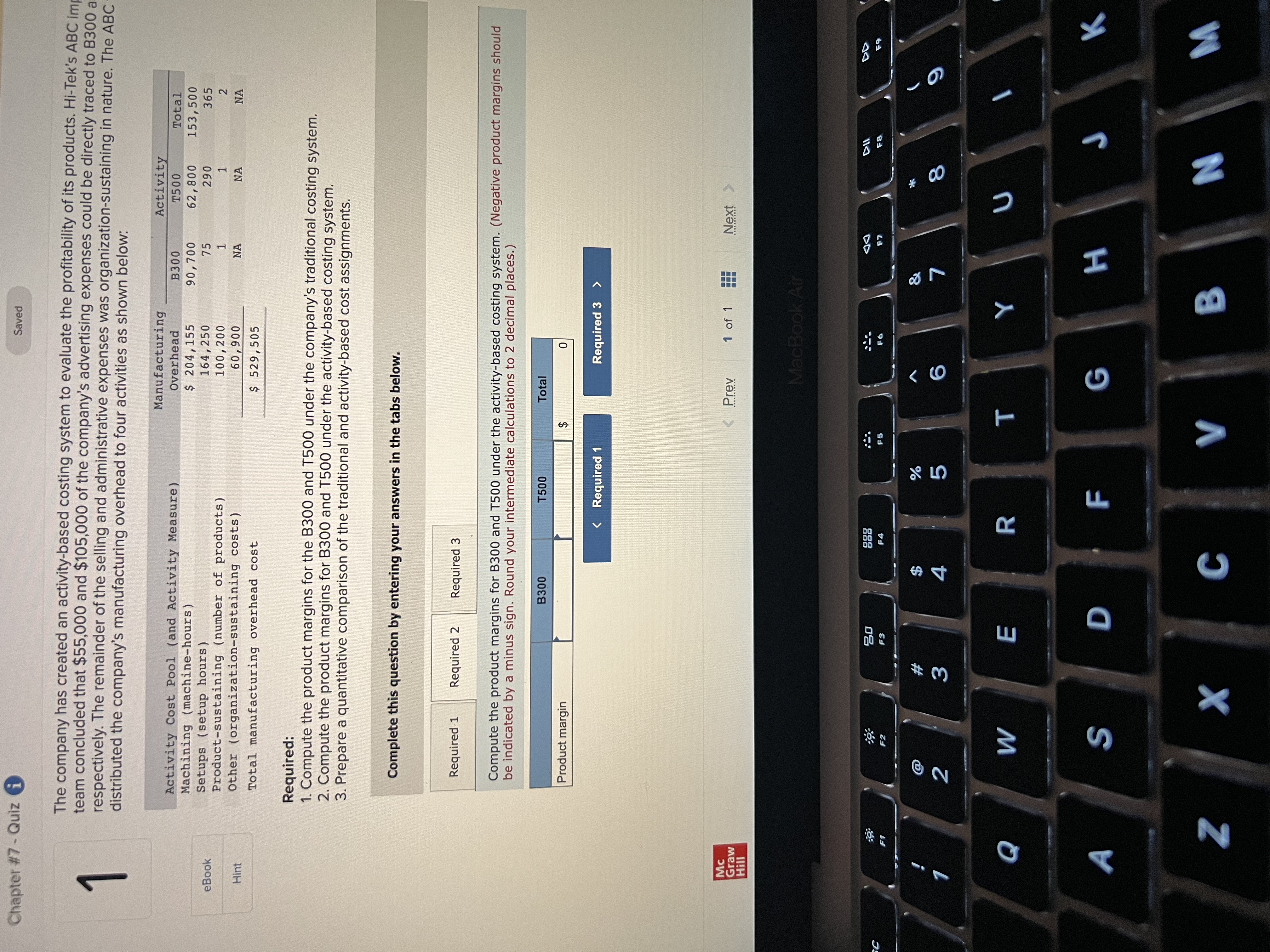 Submit Hi-Tek Manufacturing, Incorporated, makes two types of industrial component parts-the B300