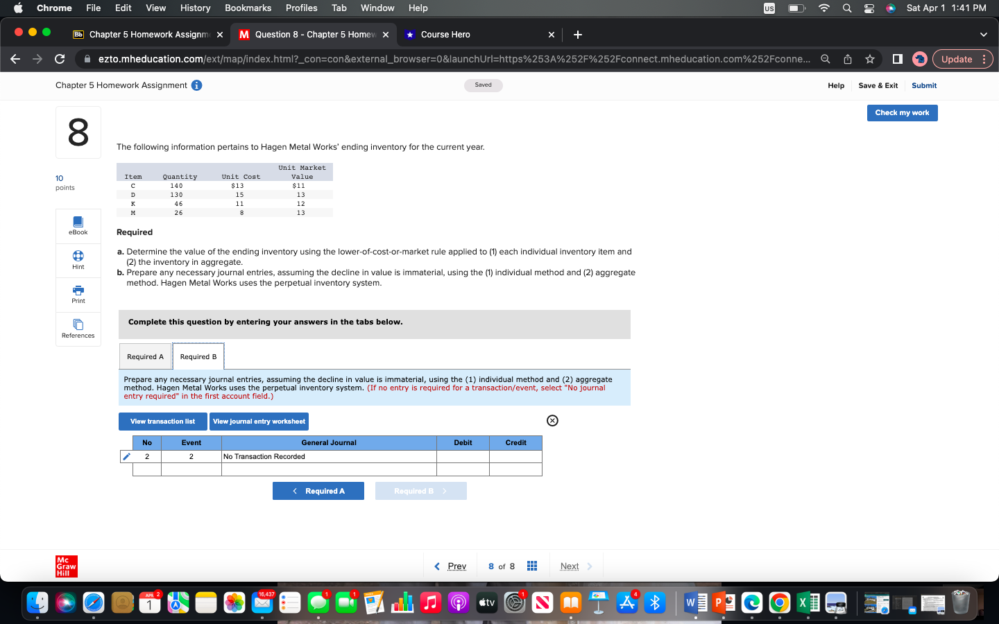 Q 8 0 Sat Apr 1 1:40 PM . .. Bb] Chapter