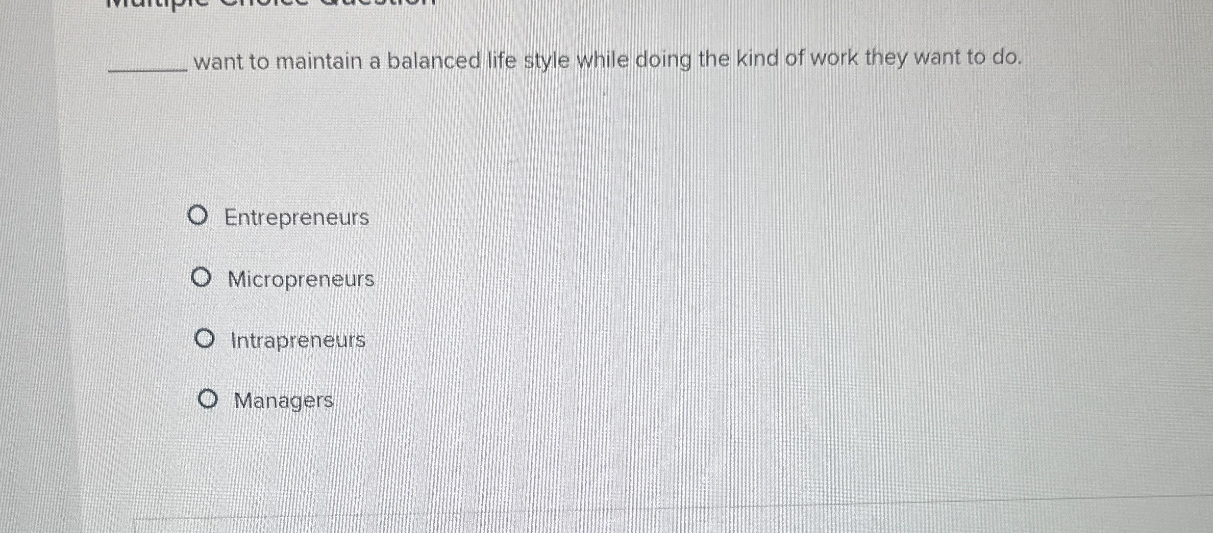  want to maintain a balanced life style while doing the kind