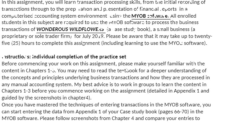  In this assignment, you will learn transaction processing skills, from the