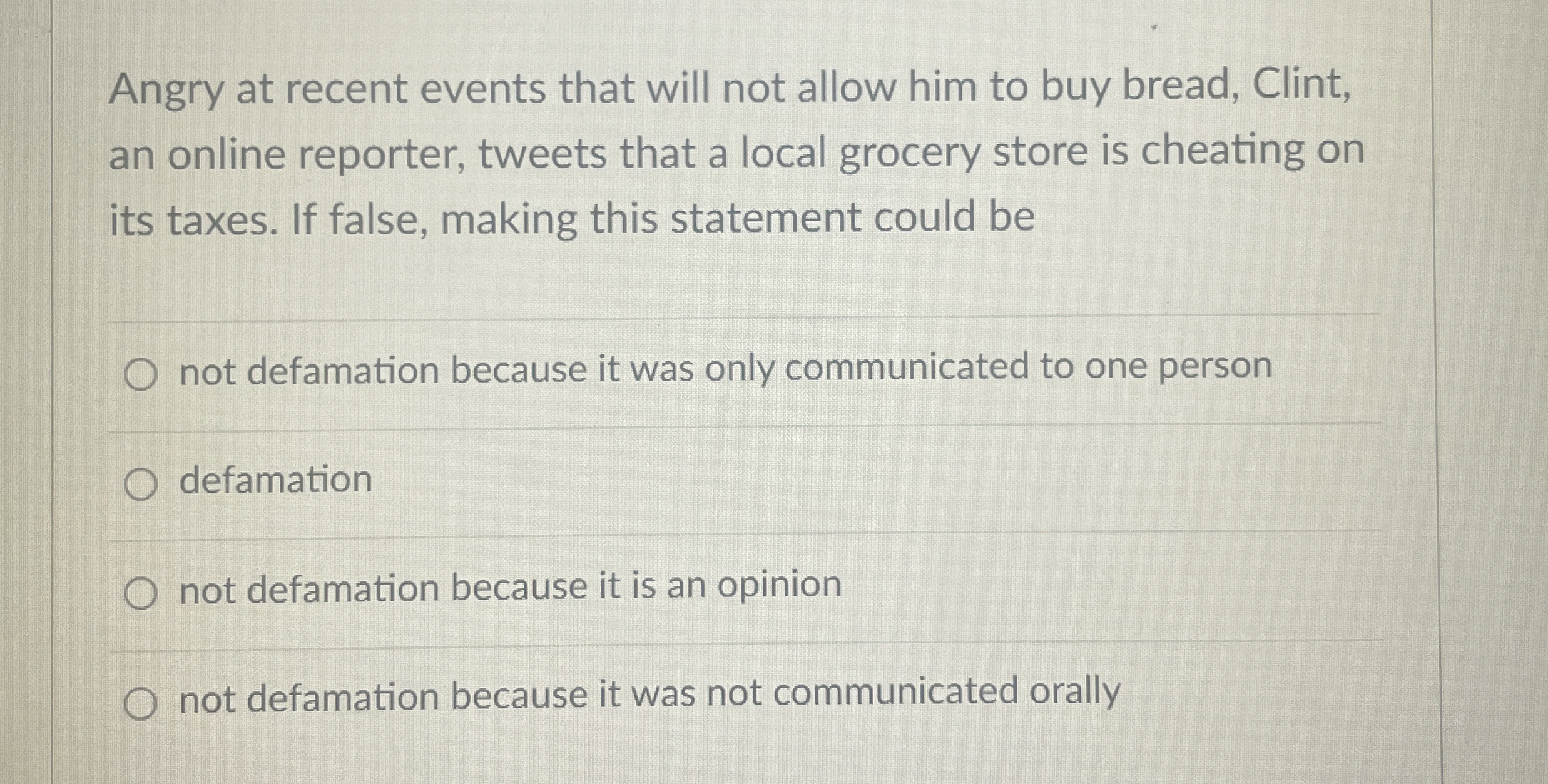  Angry at recent events that will not allow him to buy