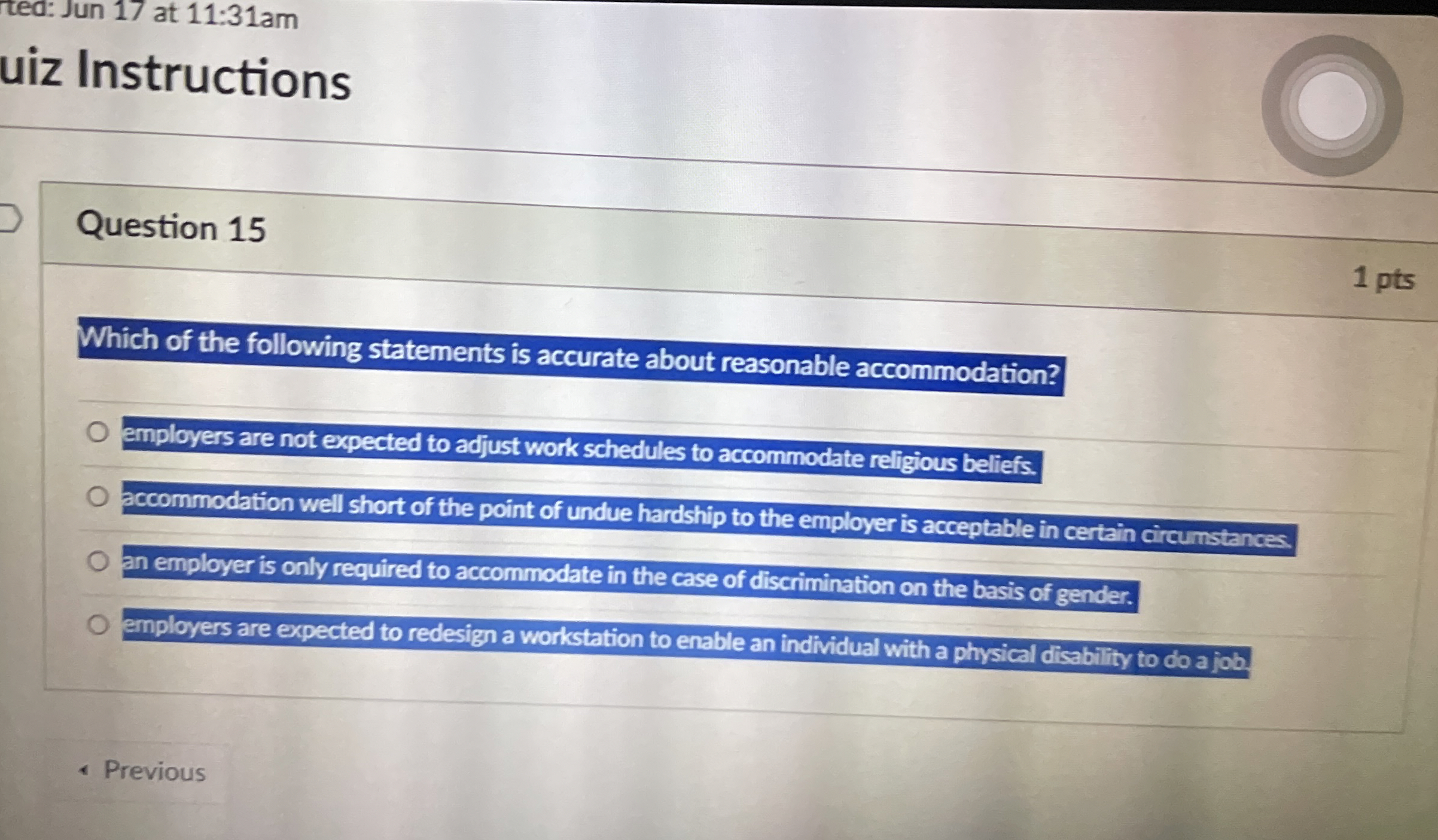  red: Jun 17 at 11:31am uiz Instructions Question 15 1 pts
